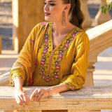 Israh Yellow Suit Set with Dupatta