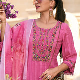 Mahira Pink Suit Set with Dupatta