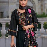 Alizeh Black Suit Set with Dupatta